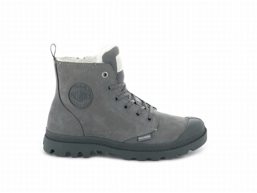 Palladium Pampa Hi Zip Wl Womens Boots Grey Australia [FAMBXP-835]